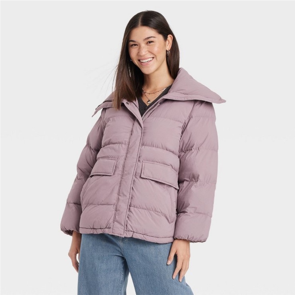 NWT Universal Thread - Women's Mid Length Puffer Jacket - Light Purple size M